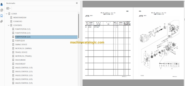 Hitachi ZX70-3,ZX70LC-3,ZX70LCN-3,ZX80LCK-3 Hydraulic Excavator Full Parts Catalog