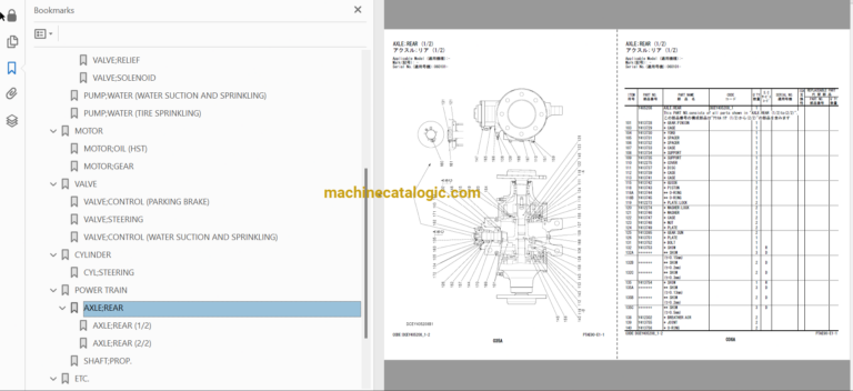 Hitachi ZC220P-7 Full Parts and Engine Parts Catalog