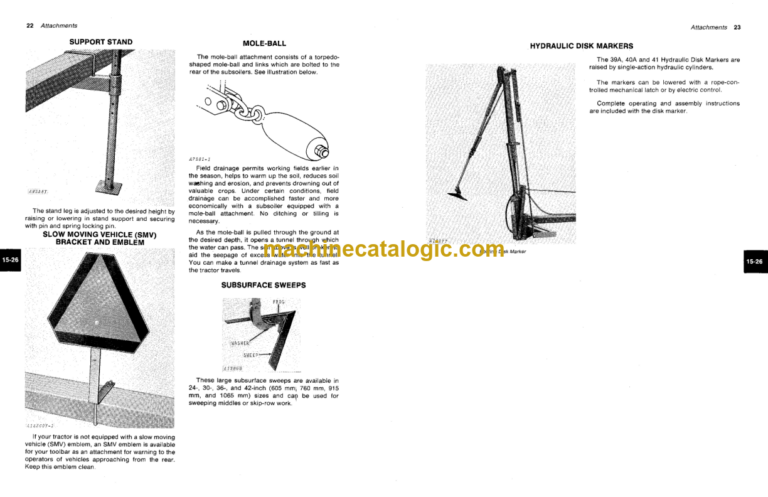 John Deere 50 Toolbar and Attachments Operator's Manual (OMA41456)