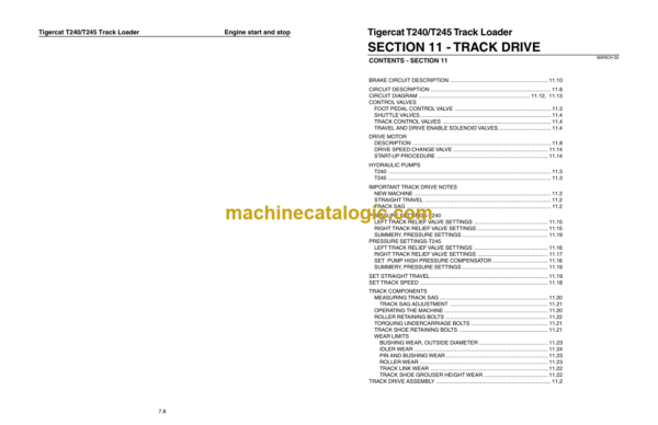 Tigercat T245 Loader Service Manual (245T0201 - 245T0300)