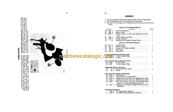 John Deere 411 One Bottom Integral Moldboard Plow Operator's Manual (OMA15669)