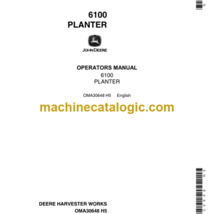 John Deere 6100 Planter Operator's Manual (OMA30648)
