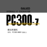 Komatsu PC300-7 Hydraulic Excavator Parts Book (38001 and up)