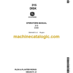 John Deere 315 Disk Operator's Manual (OMA46072)