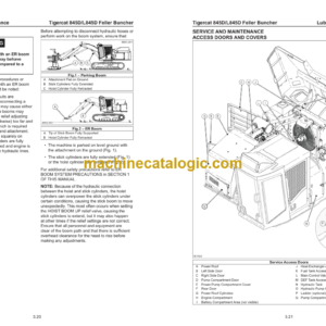 Tigercat 845D, L845D Feller Buncher Service Manual (84522501 – 84523000)