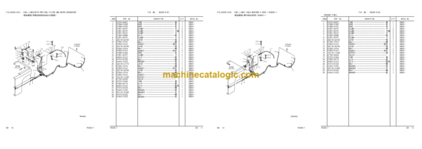 Komatsu PC300-7 Hydraulic Excavator Parts Book (38001 and up)