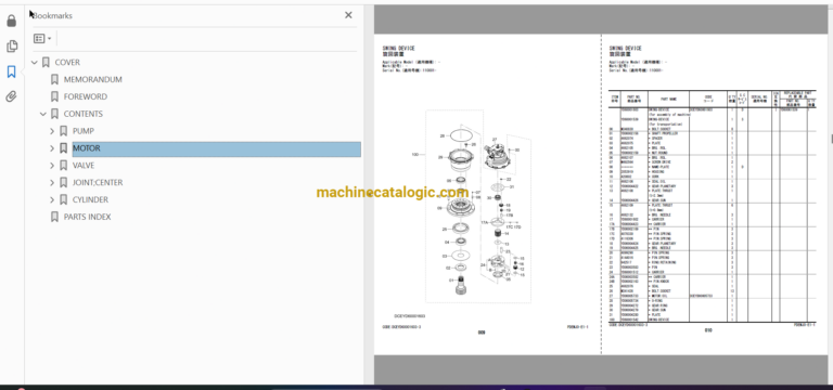 Hitachi ZX70-5A Hydraulic Excavator Full Parts Catalog