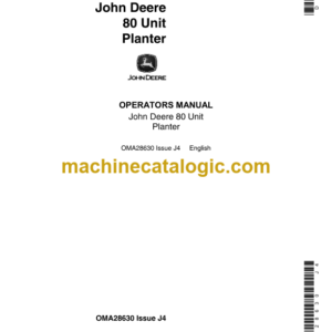 John Deere 80 Unit Planter Operator's Manual (OMA28630)
