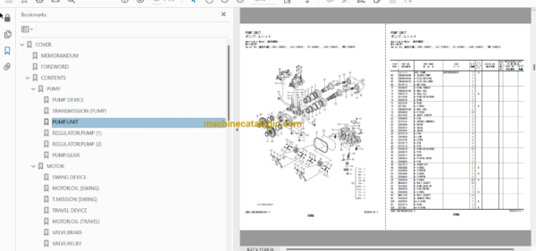 Hitachi ZX240-5G Series Hydraulic Excavator Full Parts Catalog