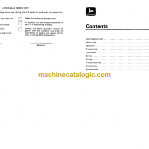 John Deere 1320 Impeller Mower-Conditioner Operator’s Manual (OMCC18620)