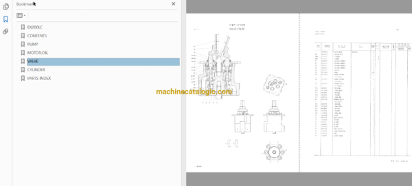 Hitachi EX200LC Hydraulic Excavator Full Parts Catalog