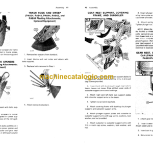 John Deere PA824, PA840 Series PA860 Series and PA884 Planting Attachments Operator’s Manual (OMA18176)