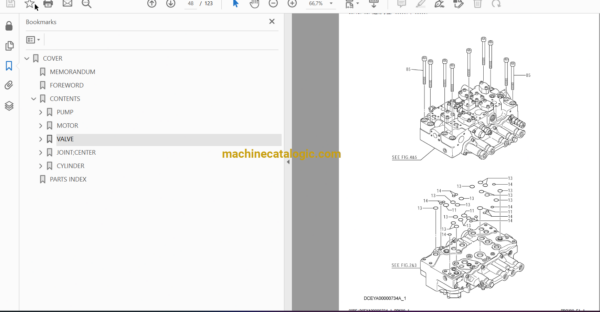 Hitachi ZX350-7G Series Hydraulic Excavator Full Parts and Engine Parts Catalog