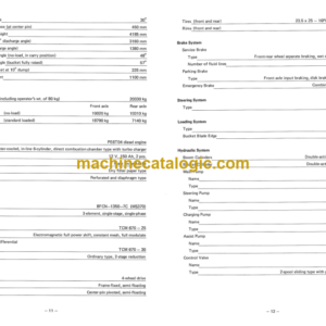 TCM Model 850, 850-2, 860, 860-2, 870, 870-2 Wheel Loader Shop manual