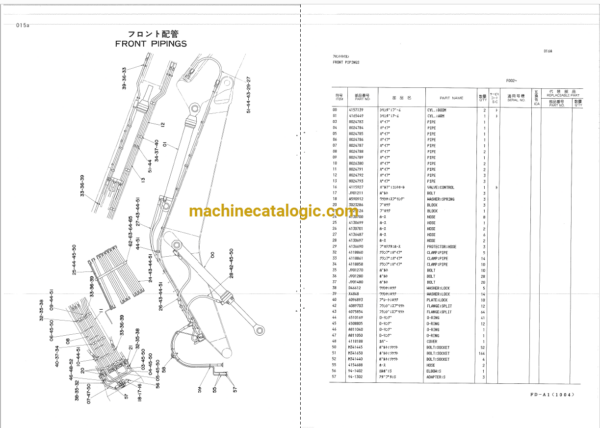 Hitachi UH501 Hydraulic Excavator Full Parts Catalog