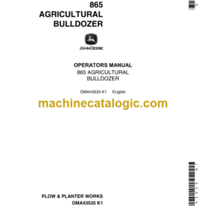 John Deere 865 Agricultural Bulldozer Operator's Manual (OMA43535)