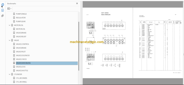 Hitachi EX200 Hydraulic Excavator Full Parts Catalog