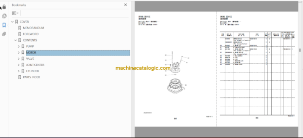 Hitachi ZX240-5G,ZX240LC-5G,ZX250H-5G,ZX250LCH-5G,ZX250K-5G,ZX250LCK-5G Hydraulic Excavator Full Parts Catalog