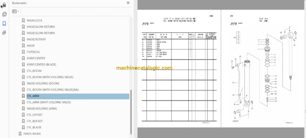 Hitachi ZX75US-3, ZX75USK-3, ZX85US-3 Hydraulic Excavator Full Parts Catalog