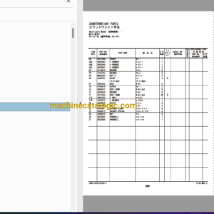 Hitachi ZX1000K-3 High Reach Demolition Machine Parts Catalog