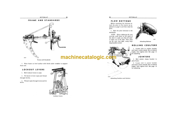 John Deere Integral Tractor Plow NO. 422A for 420 and 40 Series Tractors Operator's Manual (OMA47656)