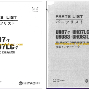 Hitachi UH07-7, UH07LC-7, UH083, UH083LC Hydraulic Excavator Full Parts Catalog