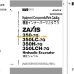 Hitachi ZX350-7G Series Hydraulic Excavator Full Parts and Engine Parts Catalog