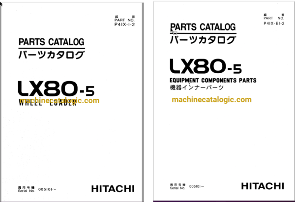 Hitachi LX80-5 Wheel Loader Full Parts Catalog