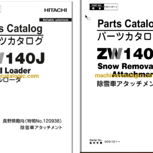 Hitachi ZW140J Wheel Loader Full Parts Catalog