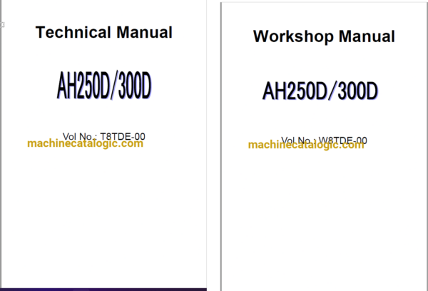 Hitachi AH250-D, AH300-D Articulated Dump Truck Technical and Workshop Manual