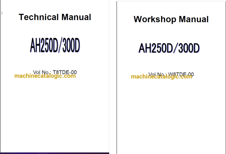 Hitachi AH250-D, AH300-D Articulated Dump Truck Technical and Workshop Manual