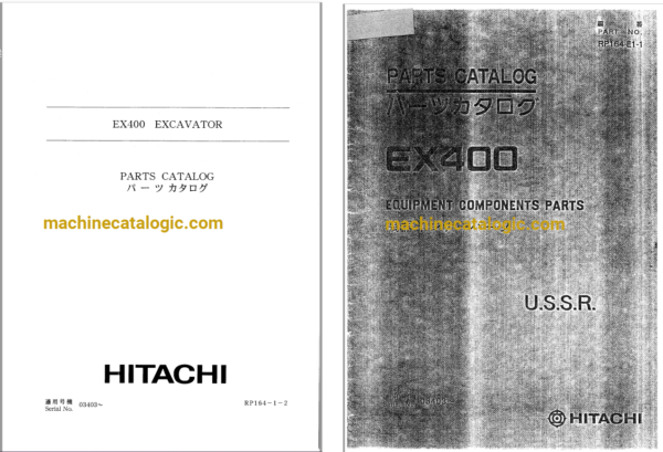 Hitachi EX400 Excavator Full Parts Catalog