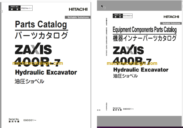 Hitachi ZX400R-7 Hydraulic Excavator Full Parts Catalog