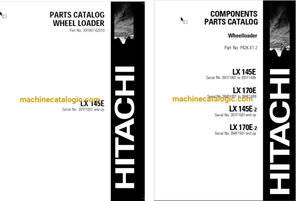 Hitachi LX145E-1 Wheel Loader Full Parts Catalog