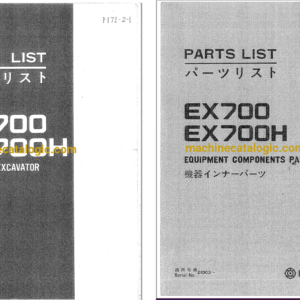 Hitachi EX700,EX700H Hydraulic Excavator Full Parts Catalog