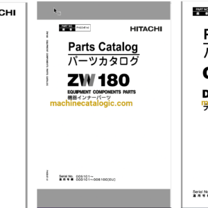 Hitachi ZW180 Wheel Loader Full Parts and Engine Parts Catalog