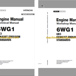 Hitachi 6WG1 GB3 Exhaust Emission Standarts Technical and Workshop Engine Manual