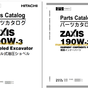 Hitachi ZX190W-3 Wheeled Excavator Full Parts Hitachi Catalog