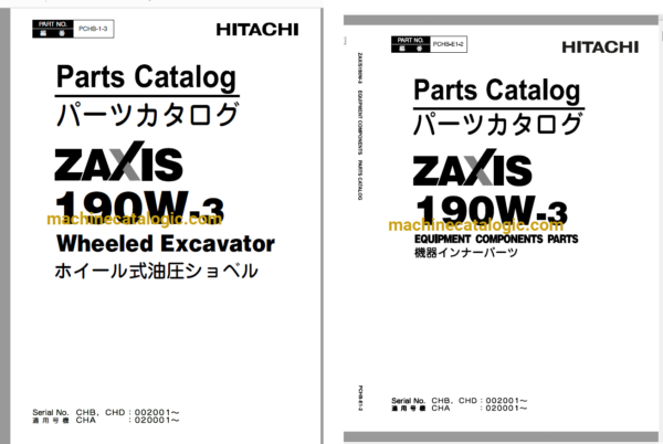 Hitachi ZX190W-3 Wheeled Excavator Full Parts Hitachi Catalog