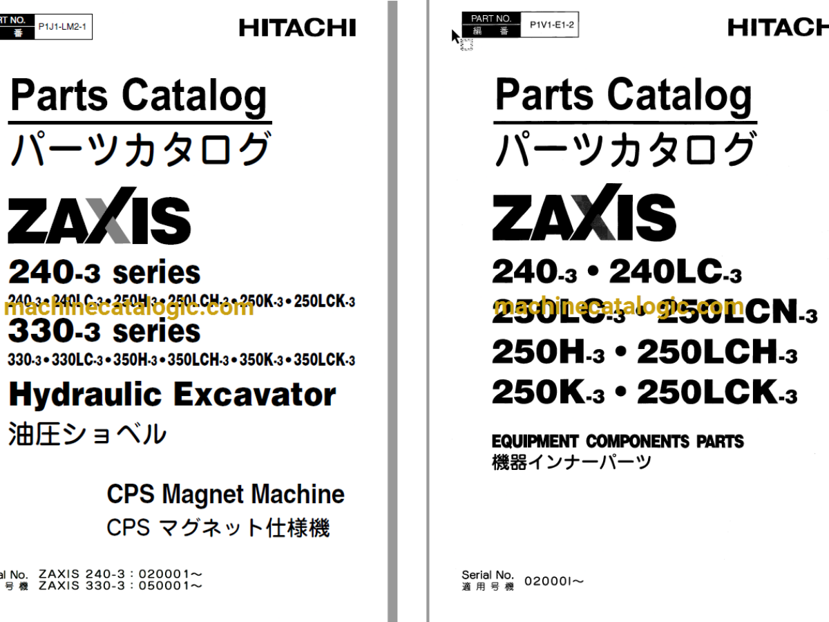 Hitachi ZX240-3,ZX240LC-3,ZX250H-3,ZX250LCH-3,ZX250K-3