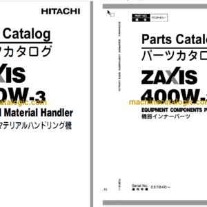 Hitachi ZX400W-3 Wheeled Material Handler Full Parts Catalog