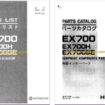 Hitachi EX700,EX700H,EX700BE Excavator Full Parts Catalog