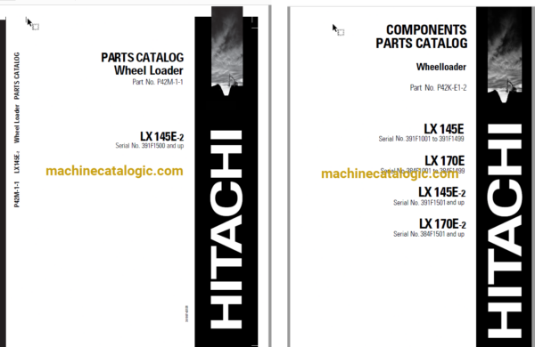 Hitachi LX145E-2 Wheel Loader Full Parts Catalog