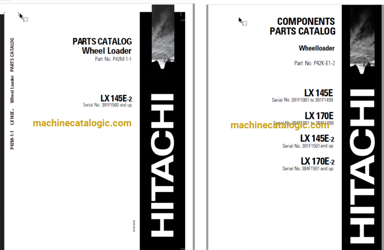 Hitachi LX145E-2 Wheel Loader Full Parts Catalog