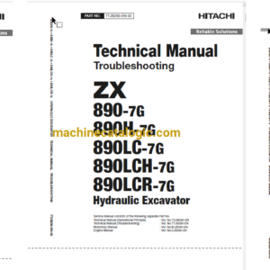 Hitachi ZX890-7G Hydraulic Excavator Technical and Workshop Manual