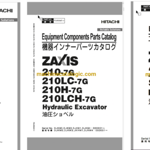 Hitachi ZX210-7G Series Full Parts Catalog