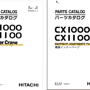 Hitachi CX1000,CX1100 Crawler Crane Full Parts Catalog