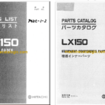 Hitachi LX150 Wheel Loader Full Parts Catalog