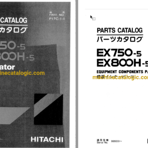 Hitachi EX750-5,EX800H-5 Excavator Full Parts Catalog