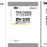 Hitachi ZW220 Wheel Loader Full Parts and Engine Parts Catalog